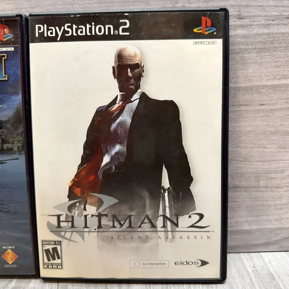 PS2 3 Game Lot Socom II CIB Hitman 2 Silent Assassin Metal Gear Solid 2 Disc